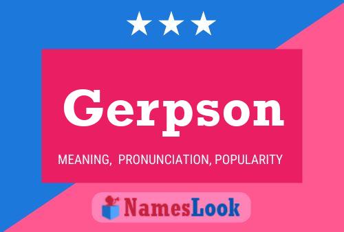 Gerpson Namensposter