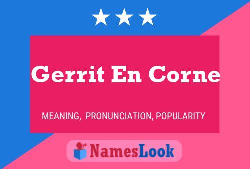 Gerrit En Corne Namensposter