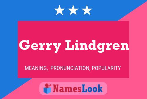 Gerry Lindgren Namensposter