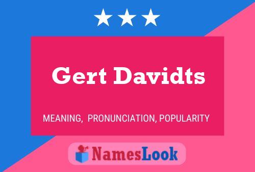 Gert Davidts Namensposter