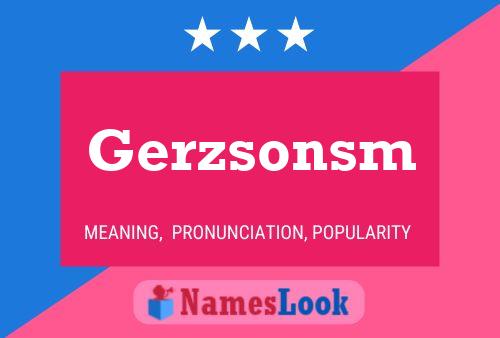 Gerzsonsm Namensposter