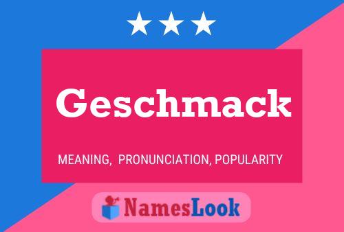 Geschmack Namensposter