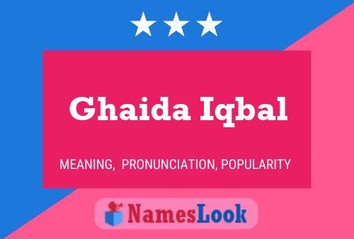 Ghaida Iqbal Namensposter