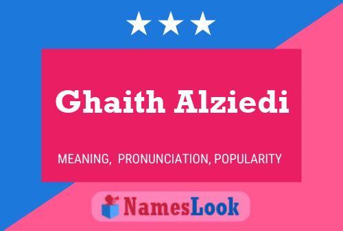 Ghaith Alziedi Namensposter