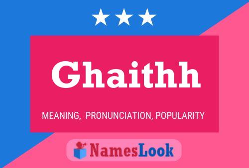 Ghaithh Namensposter