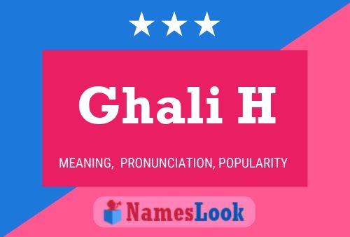 Ghali H Namensposter