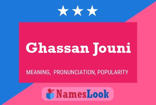 Ghassan Jouni Namensposter