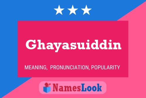 Ghayasuiddin Namensposter