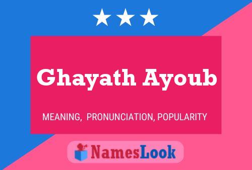 Ghayath Ayoub Namensposter