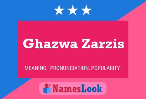 Ghazwa Zarzis Namensposter