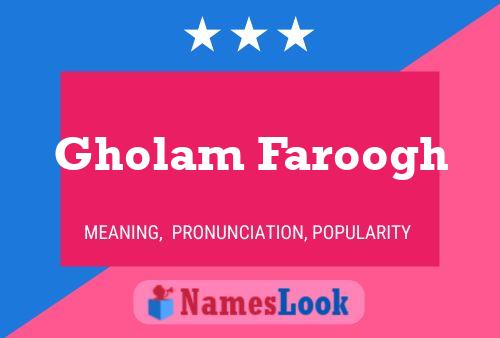 Gholam Faroogh Namensposter