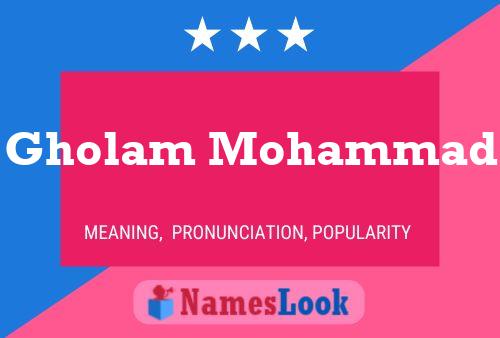 Gholam Mohammad Namensposter