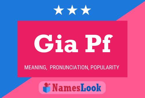 Gia Pf Namensposter