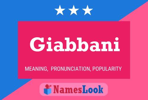 Giabbani Namensposter