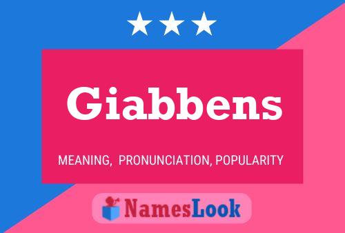 Giabbens Namensposter