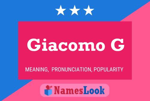 Giacomo G Namensposter