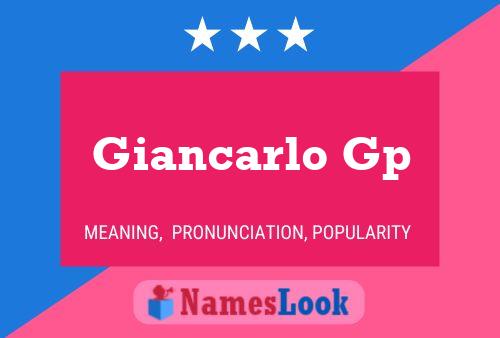 Giancarlo Gp Namensposter