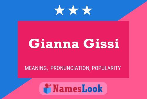 Gianna Gissi Namensposter