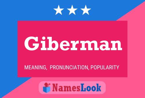 Giberman Namensposter