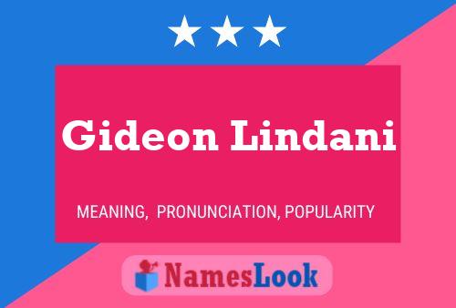 Gideon Lindani Namensposter