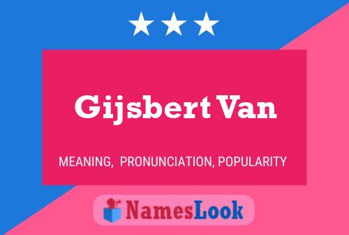 Gijsbert Van Namensposter