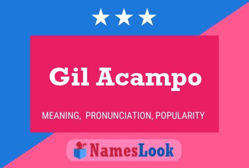 Gil Acampo Namensposter