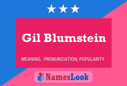 Gil Blumstein Namensposter