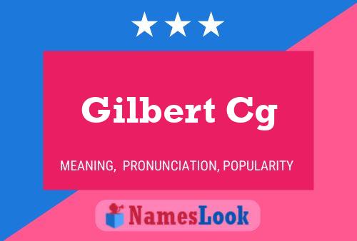 Gilbert Cg Namensposter