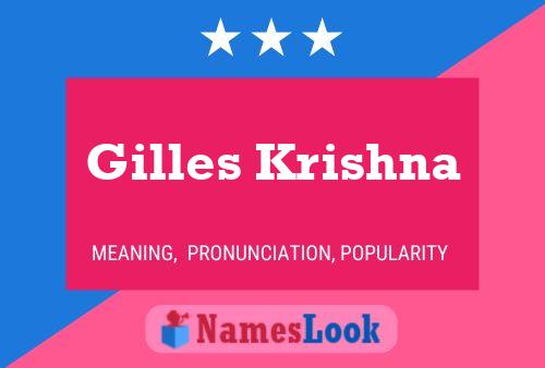 Gilles Krishna Namensposter