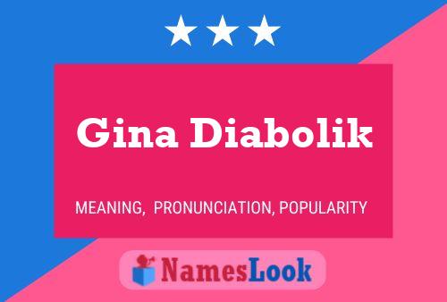 Gina Diabolik Namensposter