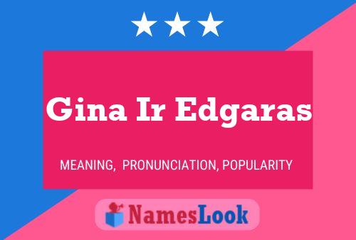 Gina Ir Edgaras Namensposter