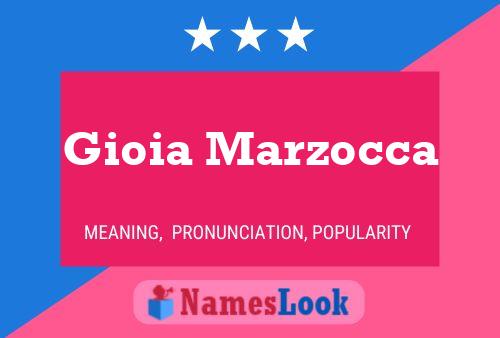 Gioia Marzocca Namensposter