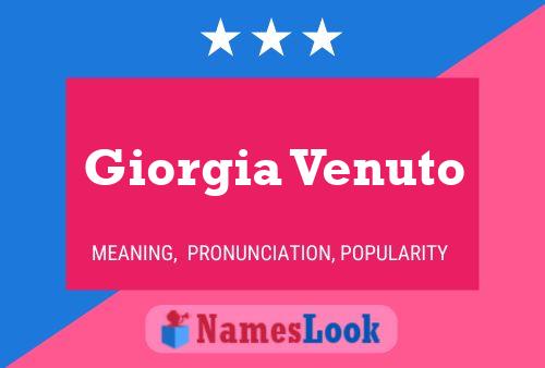 Giorgia Venuto Namensposter