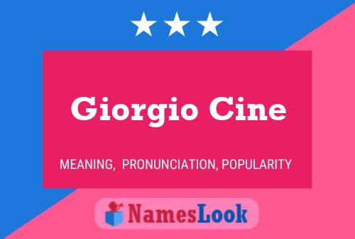 Giorgio Cine Namensposter