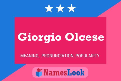 Giorgio Olcese Namensposter