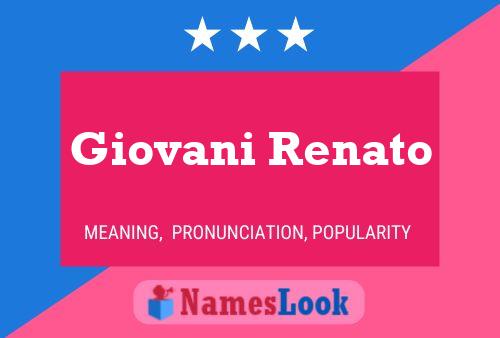 Giovani Renato Namensposter