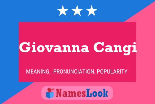 Giovanna Cangi Namensposter