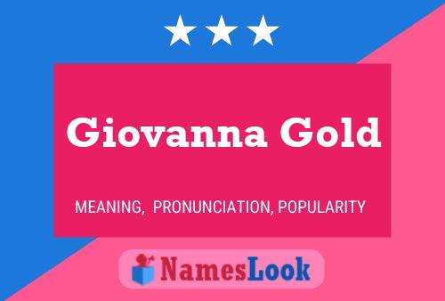 Giovanna Gold Namensposter