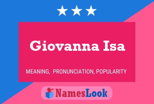 Giovanna Isa Namensposter