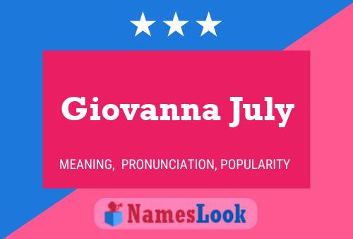 Giovanna July Namensposter