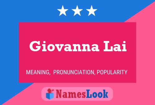 Giovanna Lai Namensposter