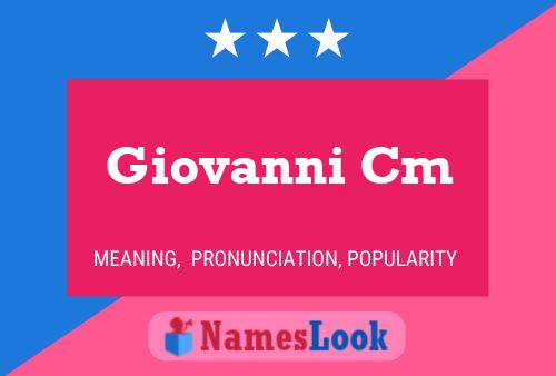 Giovanni Cm Namensposter