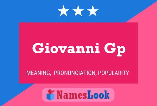 Giovanni Gp Namensposter