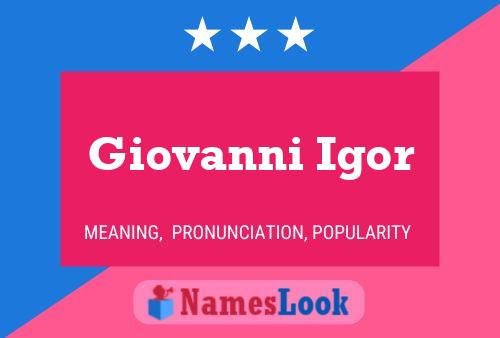 Giovanni Igor Namensposter