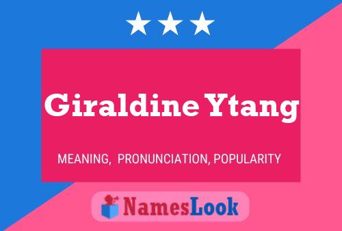 Giraldine Ytang Namensposter