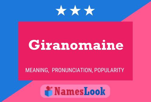 Giranomaine Namensposter