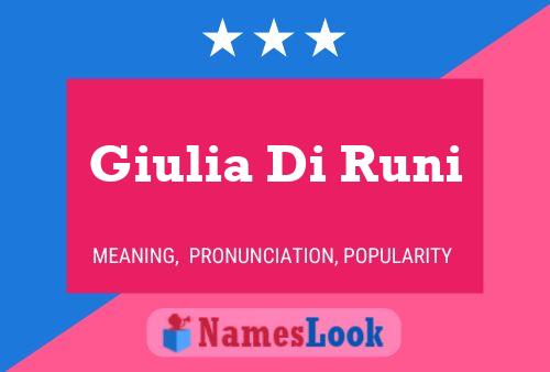 Giulia Di Runi Namensposter