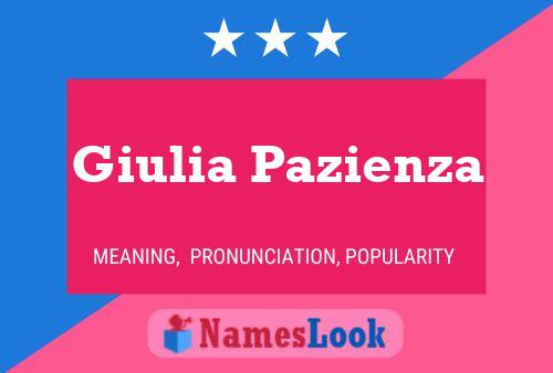 Giulia Pazienza Namensposter