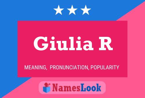 Giulia R Namensposter