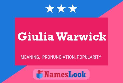 Giulia Warwick Namensposter